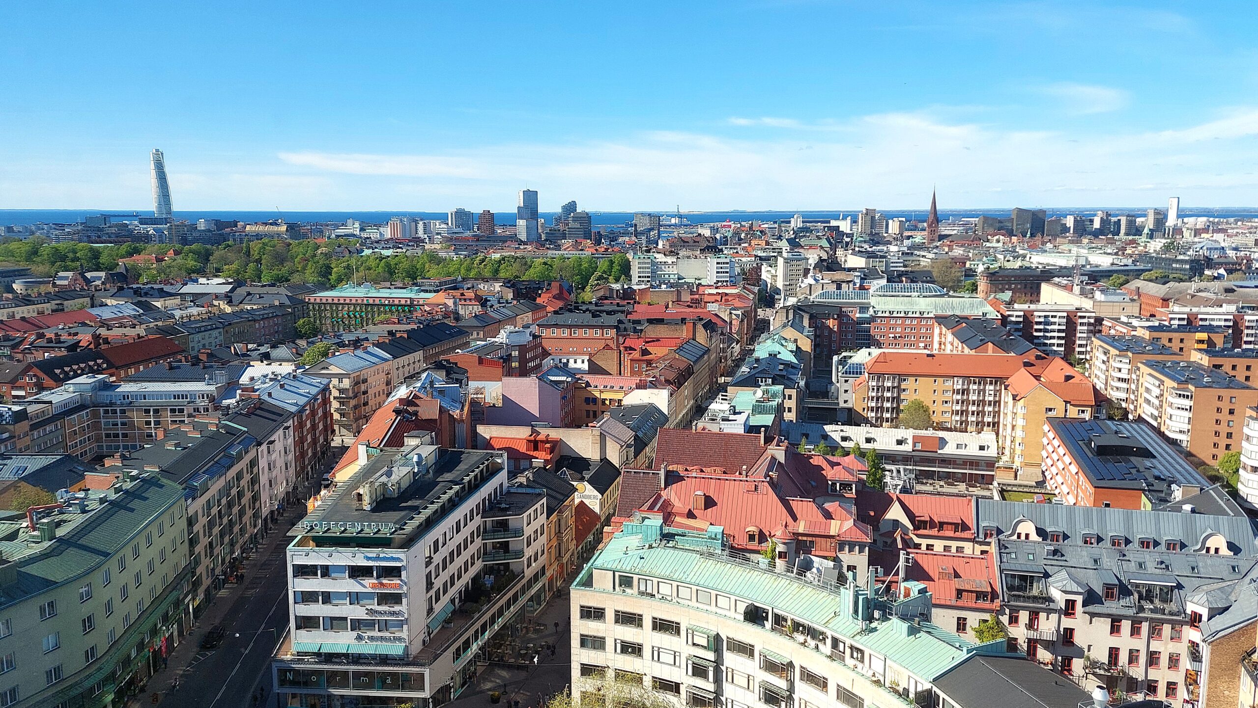 Vy från Scandic Triangeln över Malmö