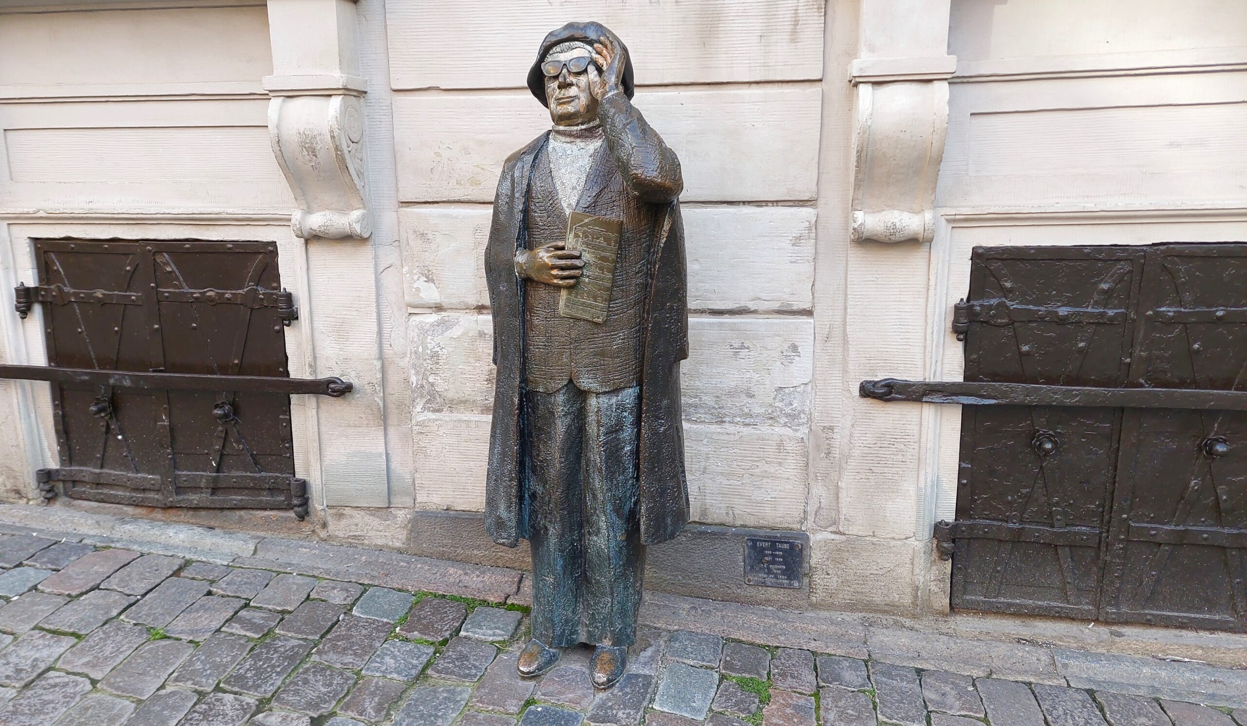 Evert Taubes staty på Järntorget Evert Taubes staty på Järntorget
