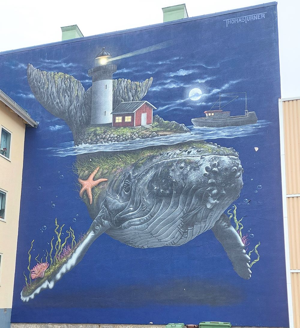 Strömstads muralmålning valen