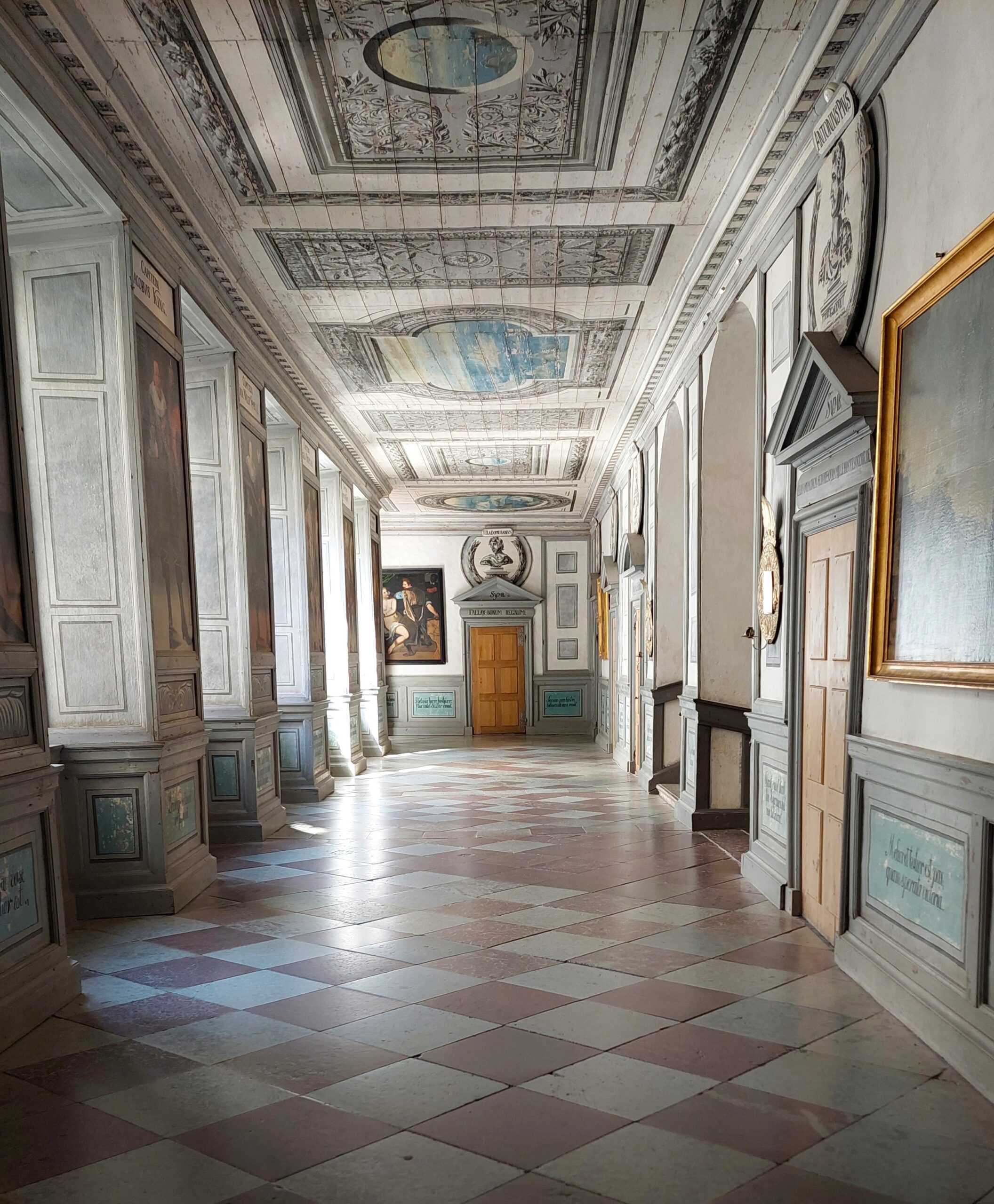 Vacker korridor på Skokloster slott